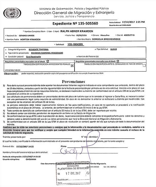 costa rica residency application awaiting approval 5